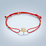 Gouden Levensboom Armband Rood Koord