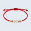 14 Karaat Gouden Infinity Armband Rood Koord