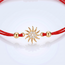 14 Karaat Gouden Zon Armband Rood Koord