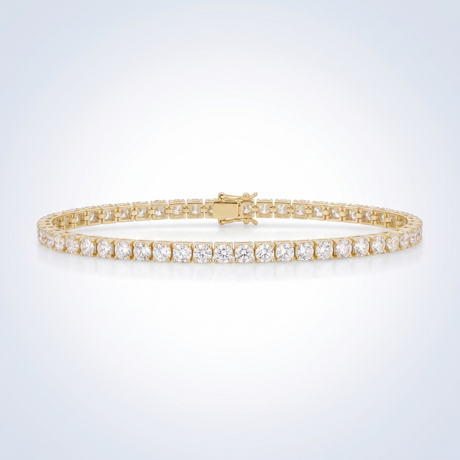 14 Karaat Gouden Tennisarmband Swarovski 3mm