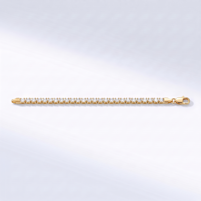 14 Karaat Gouden Tennisarmband met Zirkonia
