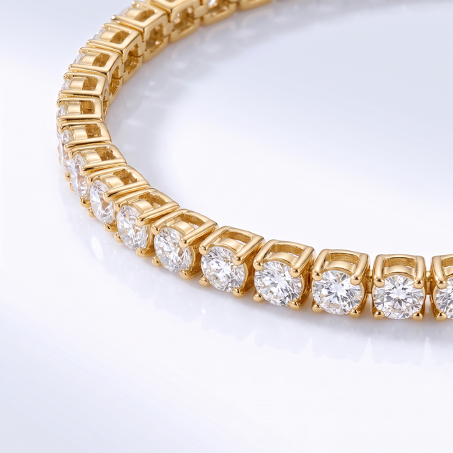 14 Karaat Gouden Tennisarmband met Zirkonia