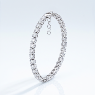 Witgouden Tennisarmband met Zirkonia