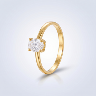 Solitaire Ovalen Ring