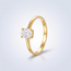 18k geelgouden ring met ovale Swarovski