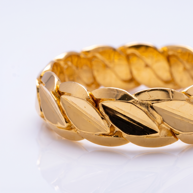22 Karaat Gouden Burma Ring Gevlochten