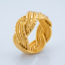 22 Karaat Brede Gouden Gevlochten Ring