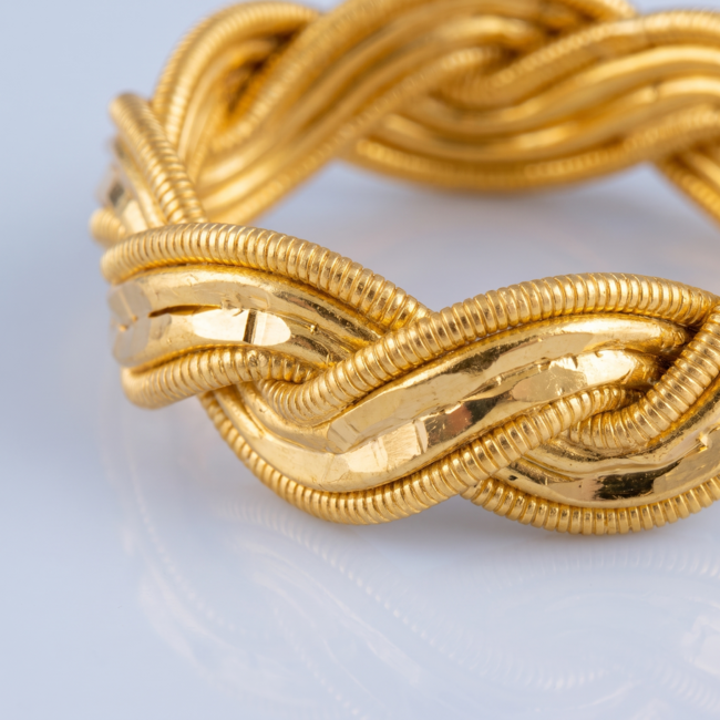 22 Karaat Gouden Ring, Meerstrengen Gevlochten en Gedraaid
