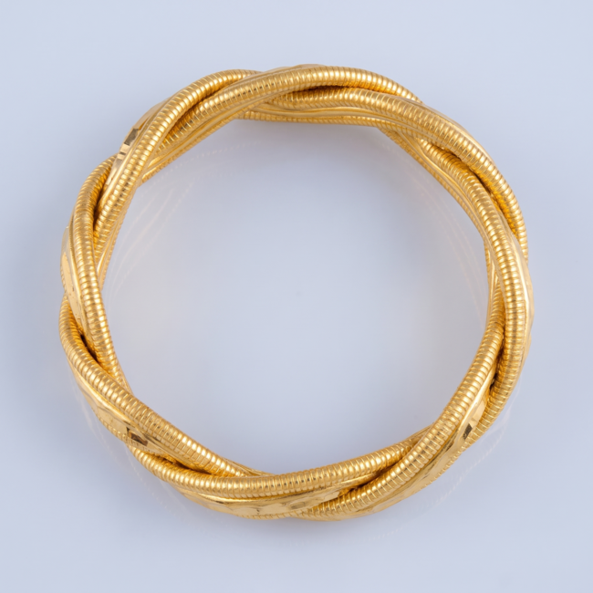 22 Karaat Gouden Ring, Meerstrengen Gevlochten en Gedraaid