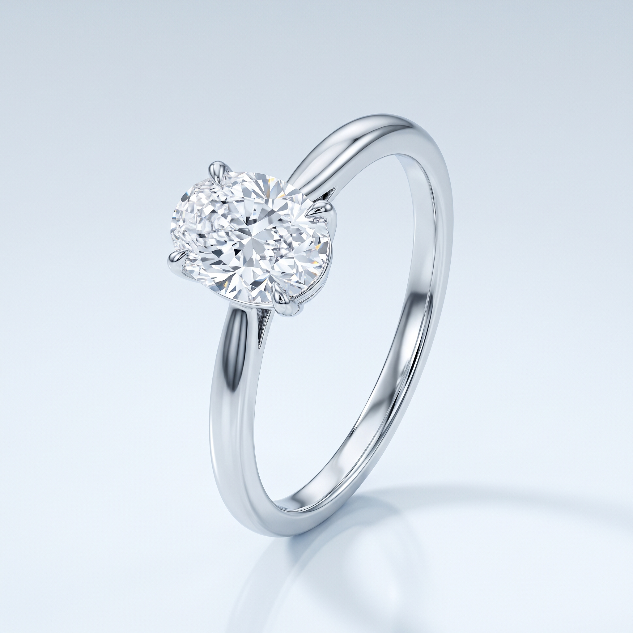Ovale ring met diamant