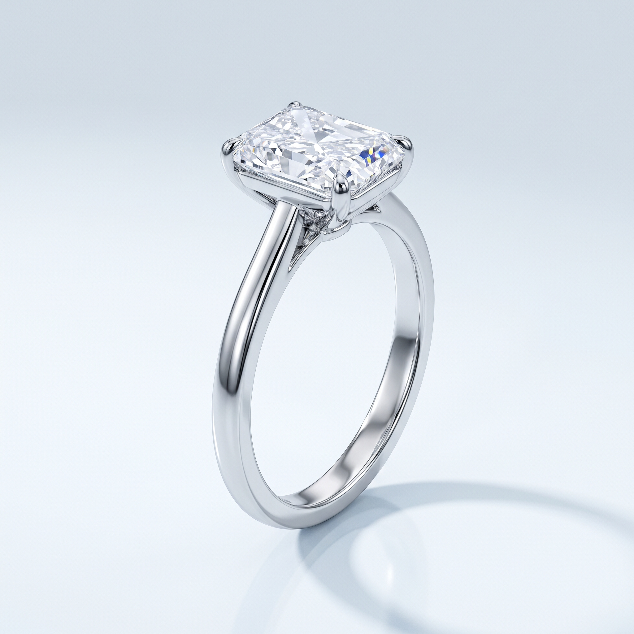 Radiant ring met diamant