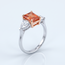14 Karaat Bicolor Ring, Rode Lab Diamant 2,04 ct met Diamanten
