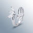 14 Karaat Witgouden Marquise Ring met Lab Diamanten