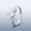 Witgouden Ring maat 17 1/4 met Marquise Lab Diamant 1,00 ct en Vleugelmotief