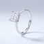 Witgouden Princess Cut Ring maat 17 met Verborgen Halo