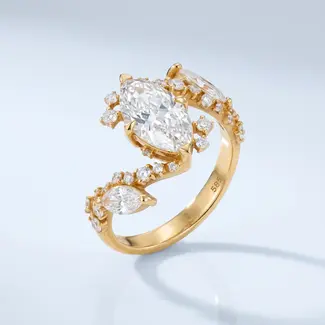 Gouden Ring met Marquise Diamanten