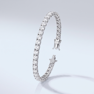 Tennisarmband met Lab Diamanten in Witgoud