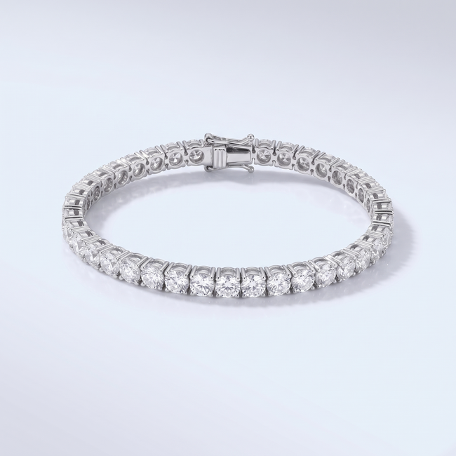 Tennisarmband met Lab Diamanten in Witgoud 10.37 ct