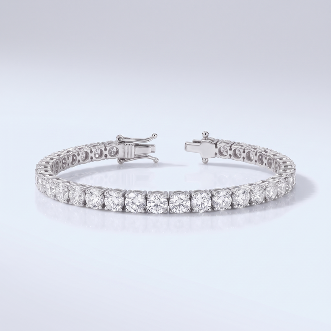 Tennisarmband met Lab Diamanten in Witgoud 10.37 ct