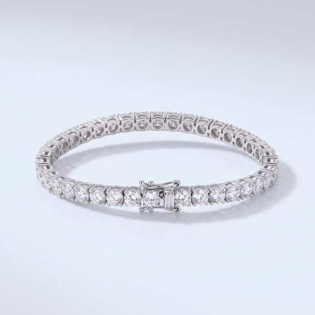 Tennisarmband met Lab Diamanten in Witgoud 10.37 ct