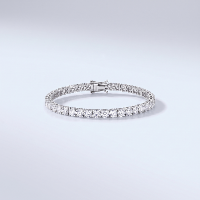 Grote Tennisarmband met Lab Diamanten in Witgoud 10.86 ct