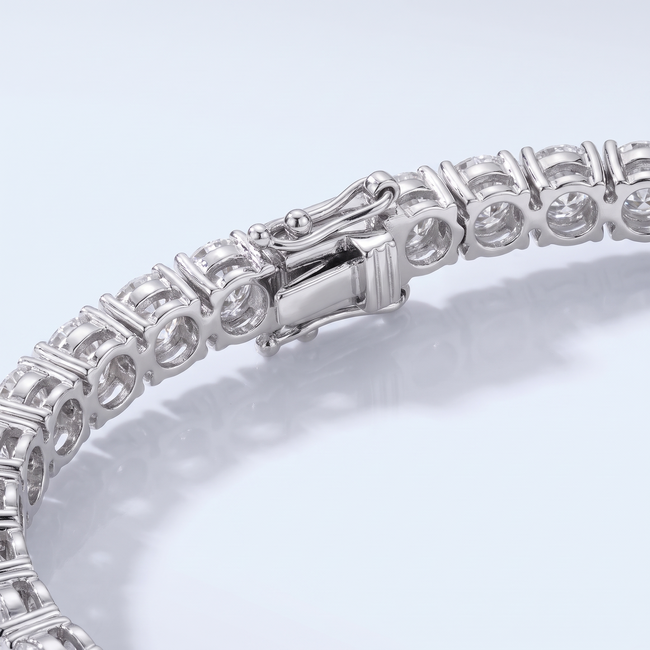 Grote Tennisarmband met Lab Diamanten in Witgoud 10.86 ct