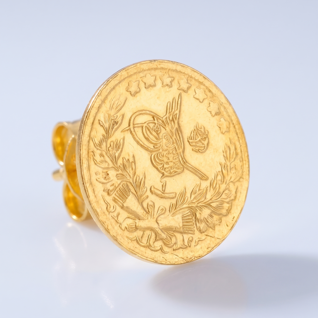 Mini Çeyrek Reşat Oorbellen – 22 Karaat Goud, Diameter 10 mm