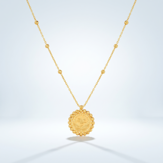 Gouden Ketting met Çeyrek Reşat Hanger en Dorika