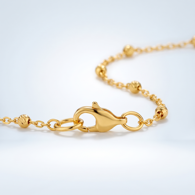 Gouden Ketting met Çeyrek Reşat Hanger en Dorika  22 Karaat Goud