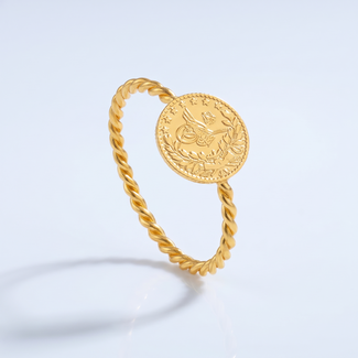 Mini Çeyrek Reşat Ring met Gedraaide Band