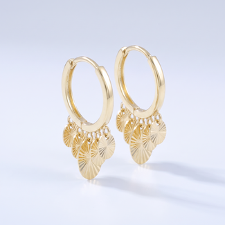 Gouden Creolen met Hangertjes