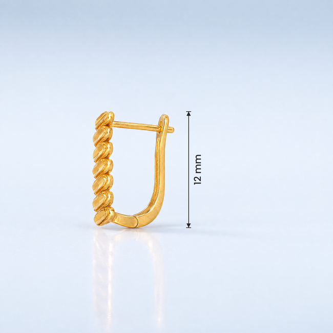 Kleine Gedraaide Gouden Oorringen