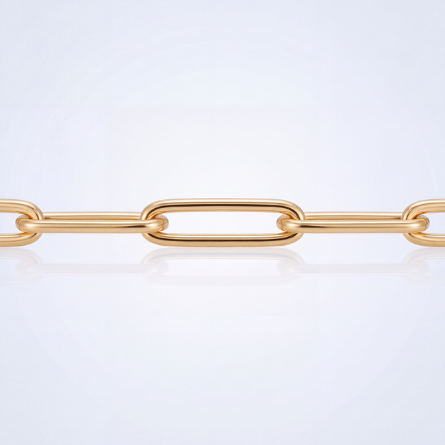 Gouden Paperclip Schakelketting 18 Karaat