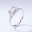 Halo Ring met Baguette Diamanten 0,28 ct 14 Karaat Witgoud