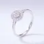 Ovale Cluster Ring met Diamant 0,18 ct 14 Karaat Witgoud