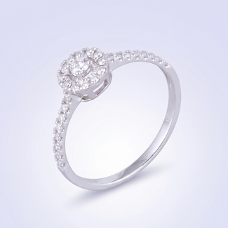 Halo Verlovingsring met Diamant
