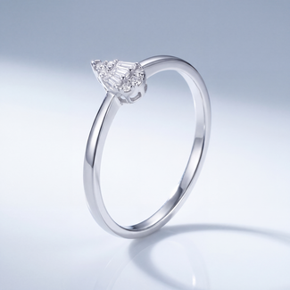 Druppel Ring met Diamant