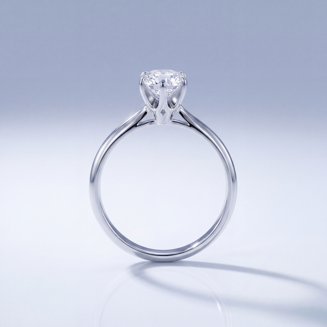 Verlovingsring met Diamant 0,31 ct 14 Karaat Witgoud