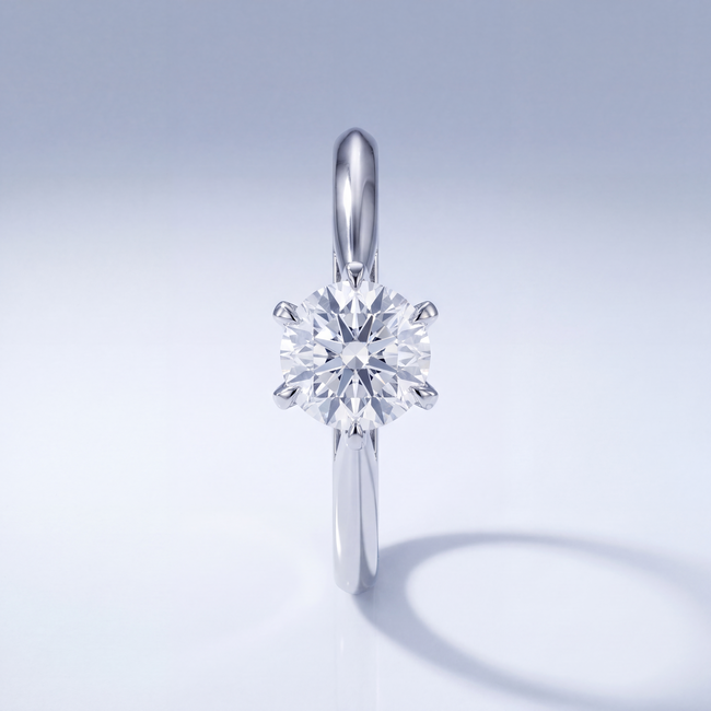 Verlovingsring met Diamant 0,31 ct 14 Karaat Witgoud