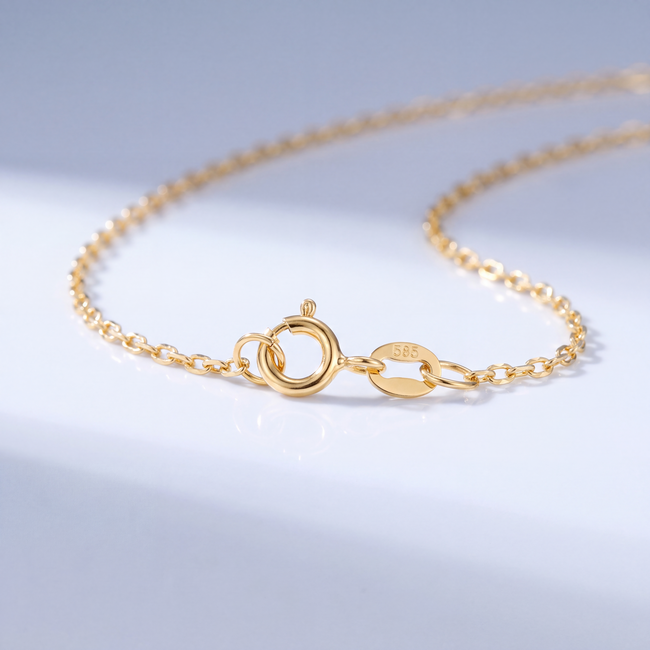 14 Karaat Gouden Ankerketting 45,5 cm