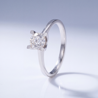 Witgouden Verlovingsring met Diamant