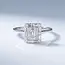 14 Karaat Witgouden Emerald Cut Ring Baguette Diamant