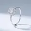 14 Karaat Witgouden Vierkante Ring Baguette Diamant