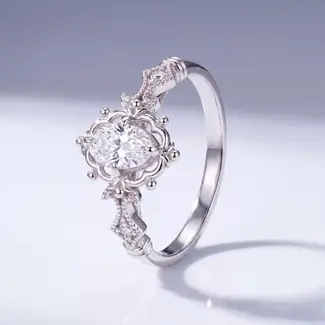 Witgouden Topaas Ring met Diamant