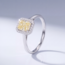 14 Karaat Witgouden Citrien Ring met Halo