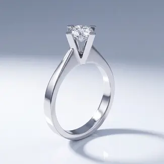 Witgouden Ring met Briljant