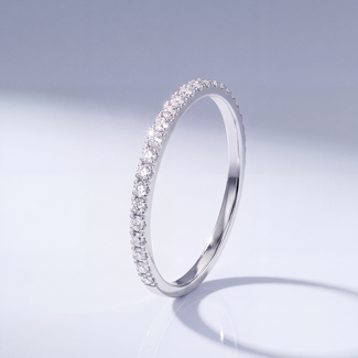 Witgouden Eternity Ring met Diamant