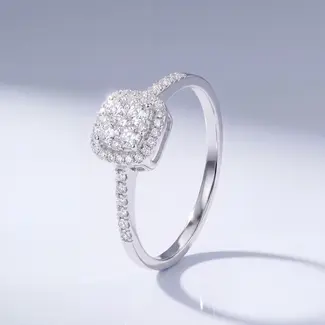 Witgouden Ring met Briljanten