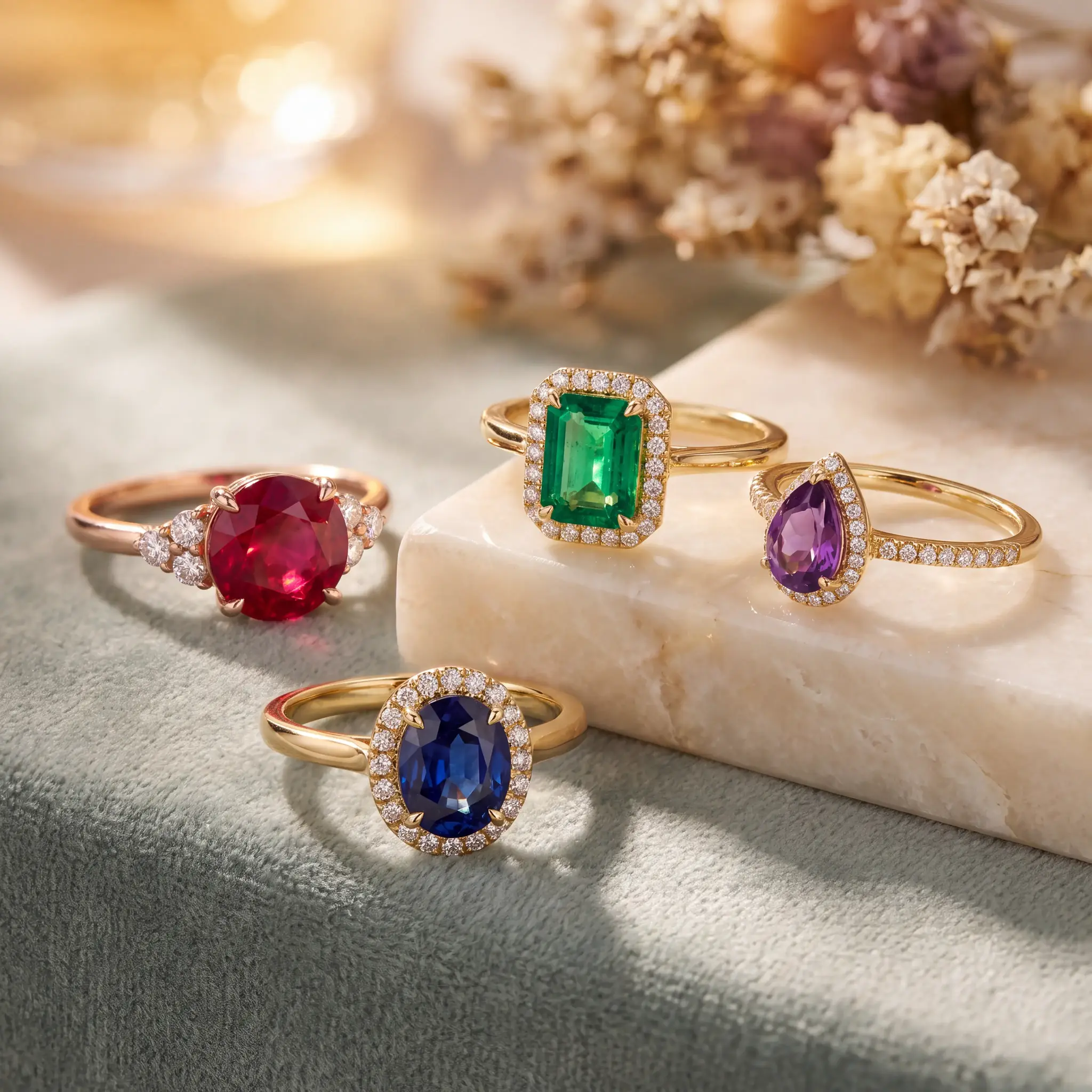 Ring met edelsteen