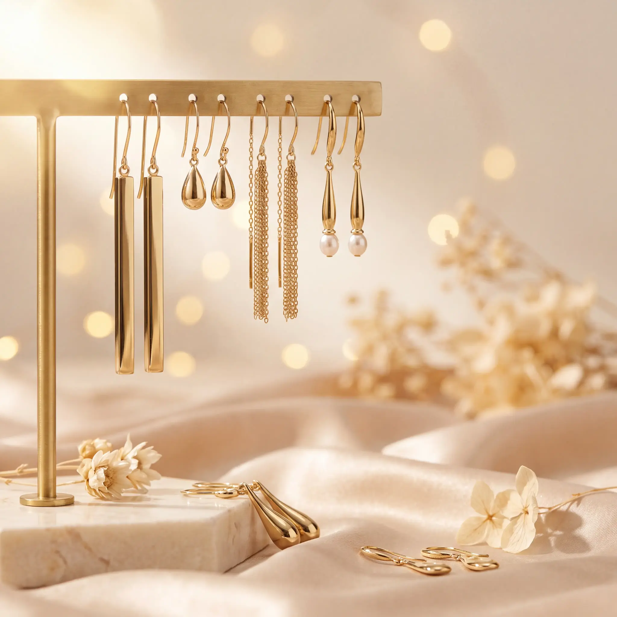 Gouden oorhangers